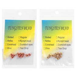 Tungstenpärlor FFGene Tungsten Nymph Beads with Eyes