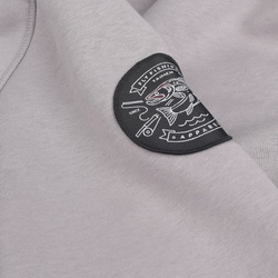 Huvtröja Taimen Menza Embroidery Zippered - Lt. Grey