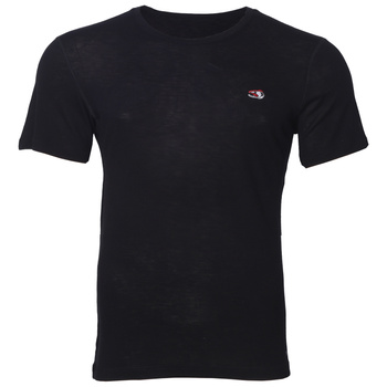 Taimen Uur kortärmad T-shirt i bomulls- och merinoullsblandning – Deep Black
