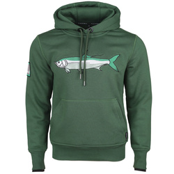 Huvtröja Taimen Menza Embroidery - Dk. Green