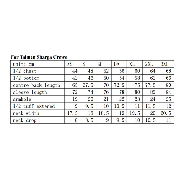 Taimen Sharga Heavy Weight Crewe, Dk. Gray
