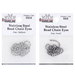 Bindögon Hareline Stainless Steel Bead Chain Eyes