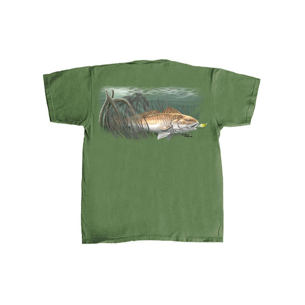 Flying Fisherman Redfish Tee - Prarie Dust