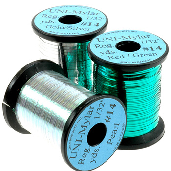Platt tinsel för flugbindning Uni Mylar #14 (0.9 mm)