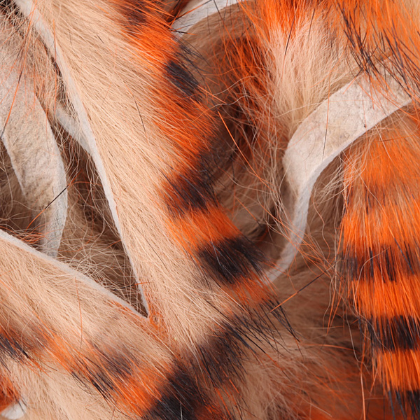 Hareline Tigerrandiga zonkerremsor av kaninpäls