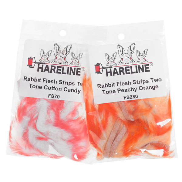 Hareline Rabbit Flesh Strips Two Tone