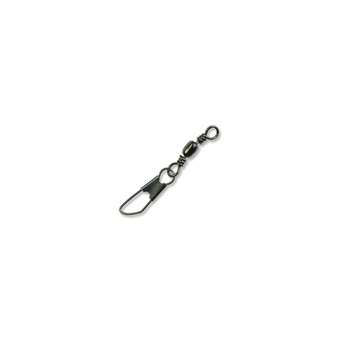FFGene Brass Barrel Swivels w/Safety Snaps-Black Nickel (10)