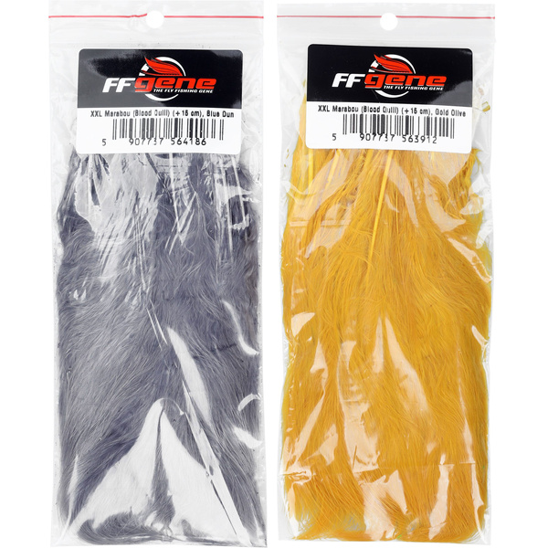 FFGene XXL-maraboufjädrar (Blood Quill) (+15 cm)