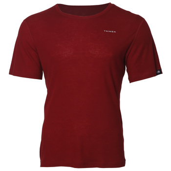 Taimen Ussuri Fresh Merino kortärmad T-shirt i merinoblandning – Burgundy