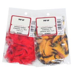 Wapsi Bandade zonkerremsor av kaninskinn med päls